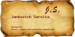 Jankovich Sarolta névjegykártya