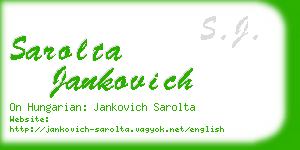 sarolta jankovich business card